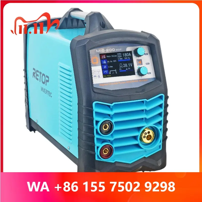 6 in 1 Welding hine MIG-200WDP 4-inch Full-color LCD Display RD Shock Preention