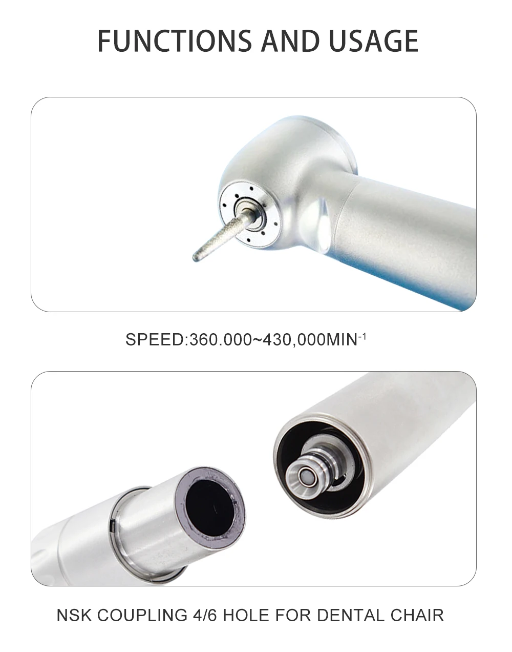 Dental High Speed Fiber Optical handpiece S MAX M700L M600L M500L Dental Optic LED High Speed Surgical Optical Air turbine