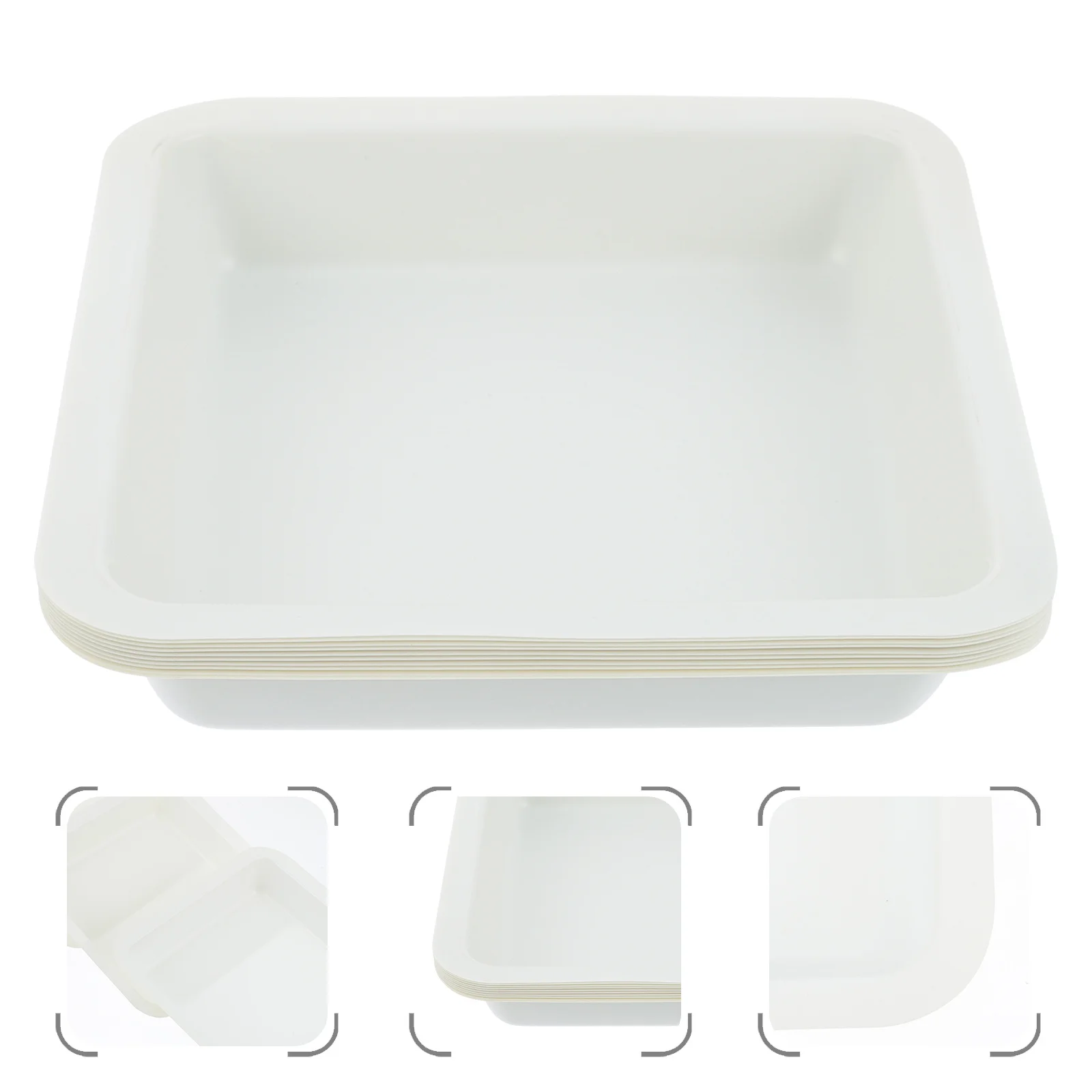 Bandejas de pesagem leves empilháveis descartáveis dos barcos de pesagem de plástico de 10 pces para uso do laboratório quadrado resistente à corrosão antiestática