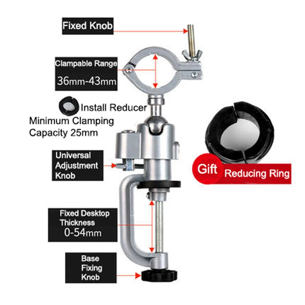 Multifunctional Table Vise Bench Clamp Bracket 360° Clamp Table Electric Grinder Holder Drill Dremel Fixed Shelf Rotary Tool