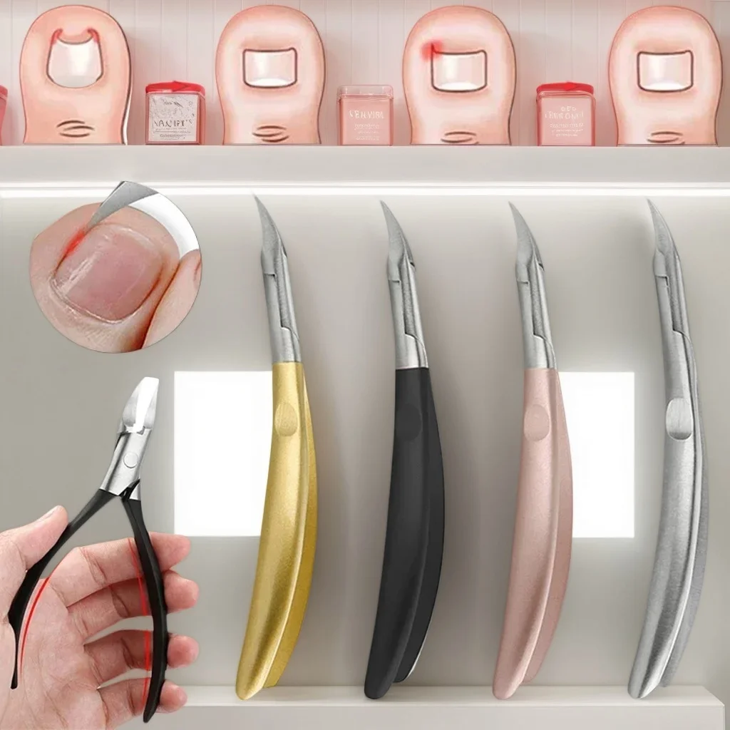

​​Surgical-Grade Nail Clipper Set - Precision Cuticle Nipper & Ingrown Toenail Scissors for Salon/Home Pedicure​​