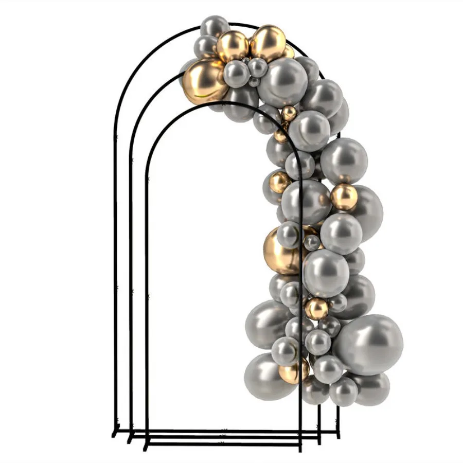 

Metal Arch Backdrop Stand Set of 3, 7/6.5/6 ft Wedding Arch Frame, Balloon Backdrop Arch Stand Set for Birthday Party, Bridal