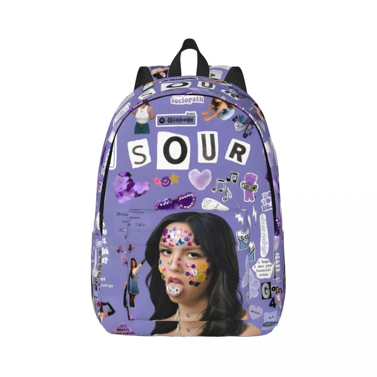 Olivia Vampire Rodrigos Sour For Girls Boys Fashionable, fully printed, and comfortable student backpack.