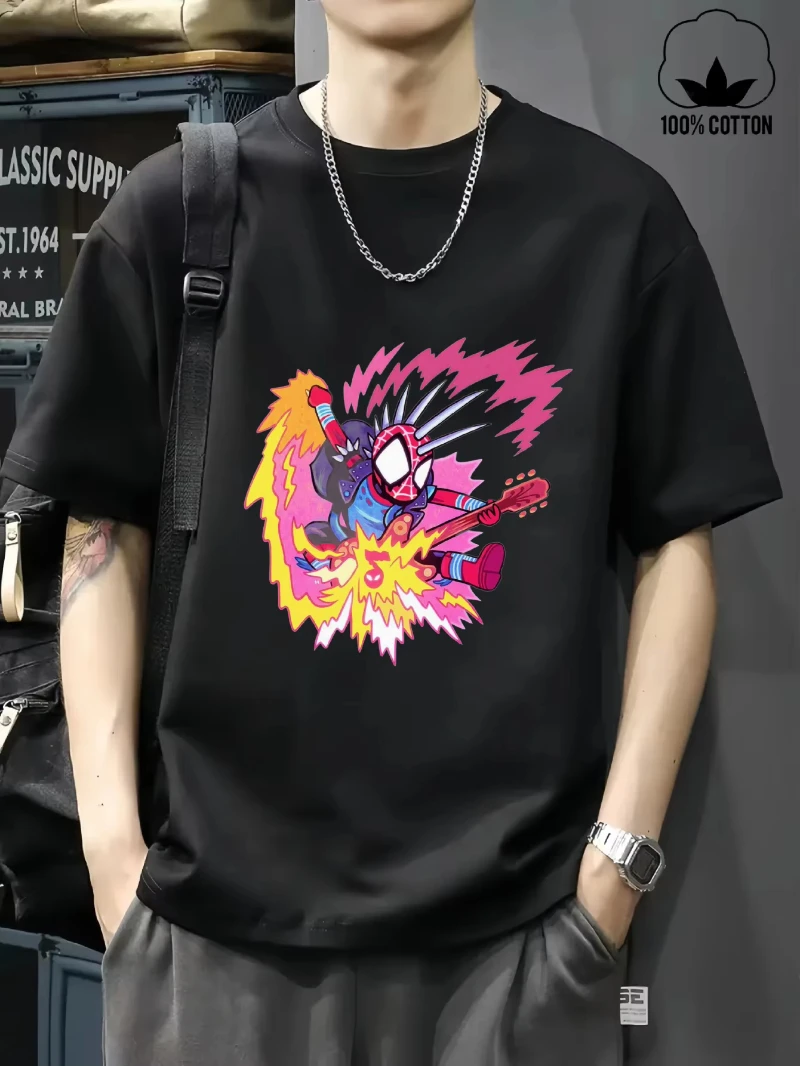 Koszulka MARVEL z wysokiej jakości bawełny, modna, wygodna, o luźnym kroju, idealna na wiosnę i lato, doskonały prezent, koszulka MARVEL unisex.