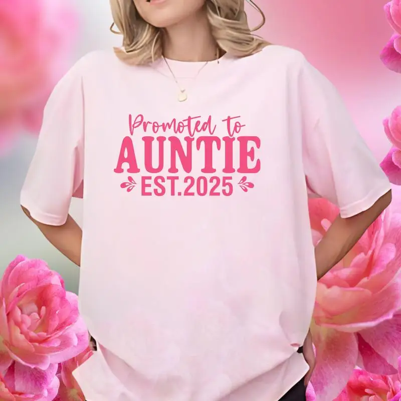 

Окрашенная одежда Awareness To Auntie Est 2022, футболка с объявлением о беременности, семейное определение для новой тети