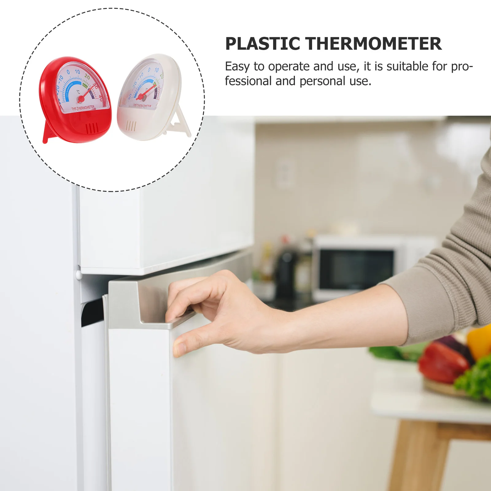 

2Pcs Refrigerator Thermometer Portable Temperature Measuring Tool for Fridge High Quality Easy to Observe