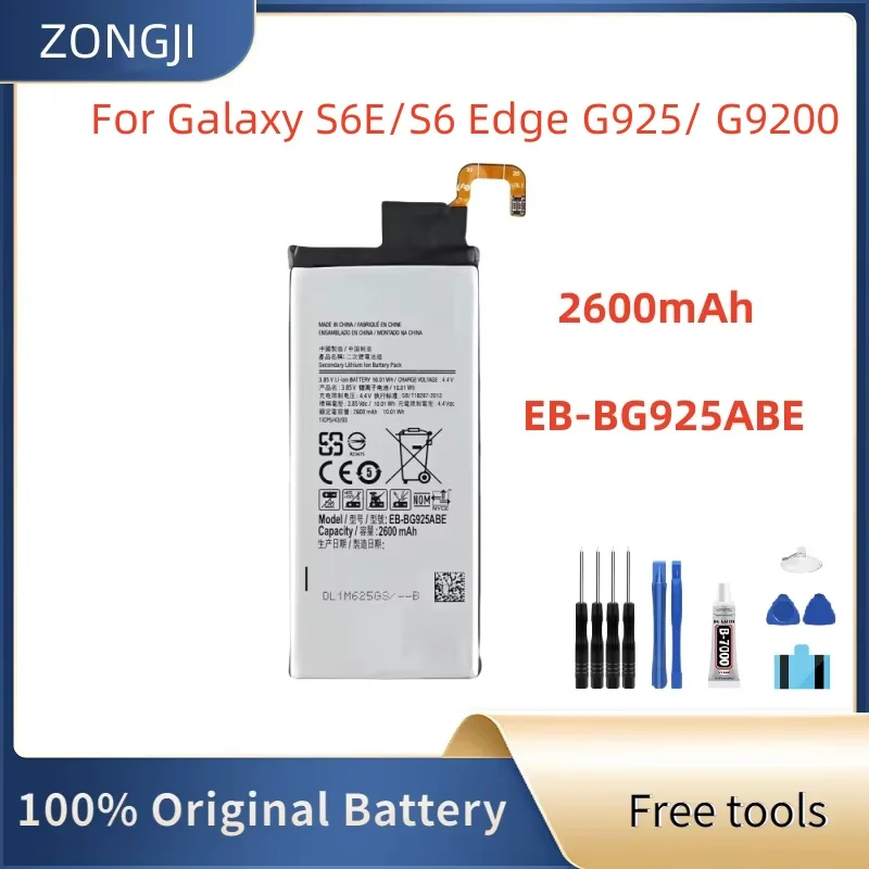 

Новый аккумулятор EB-BG925ABE EB-BG925ABA 2600 мАч для Galaxy S6 Edge G9250 G925 G925FQ G925F G925S/V/A + инструменты