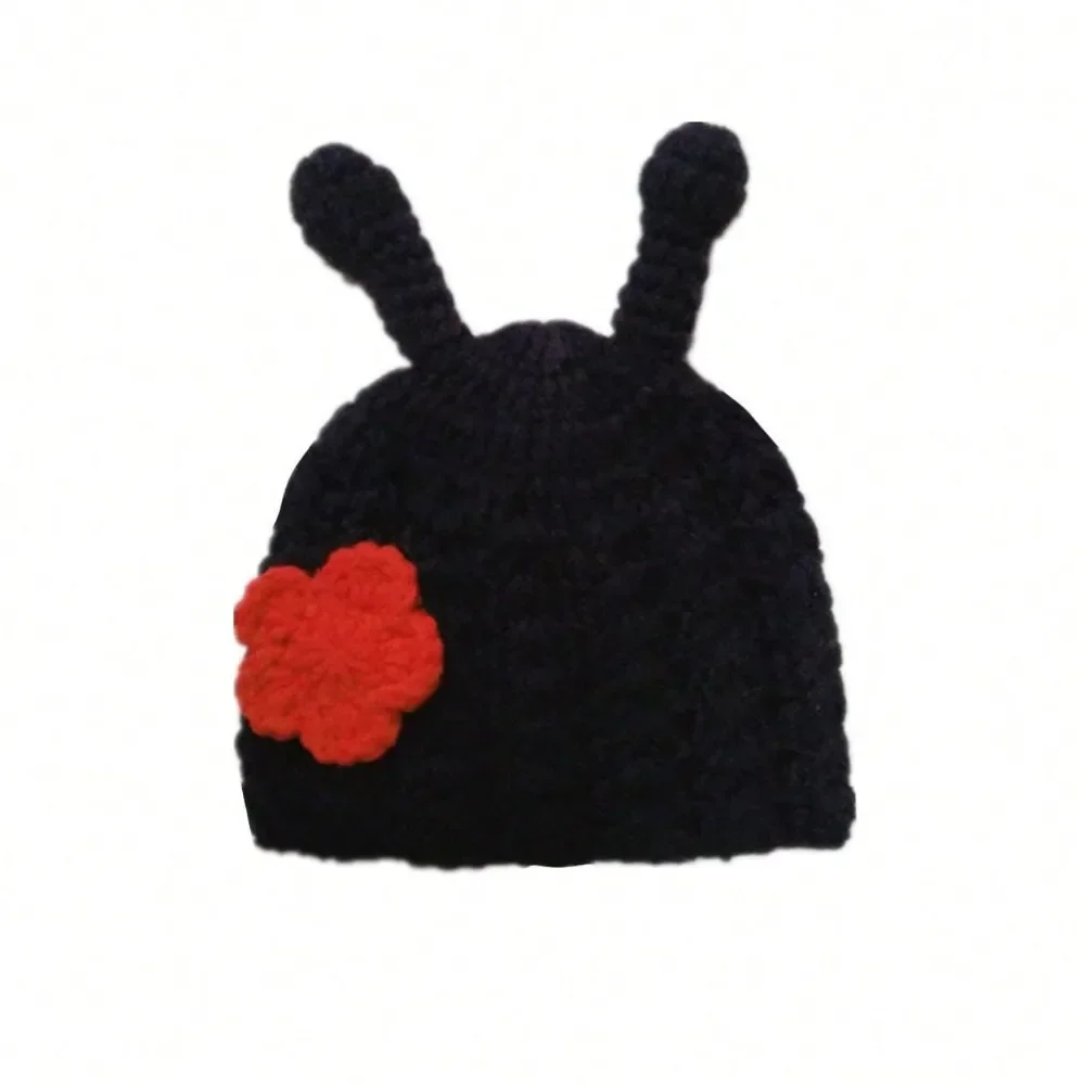 الوليد الخنفساء التصوير سترة مجموعة-1 مجموعة اليد محبوك أحمر أسود الكرتون الملابس رائعتين الطفل التقطت الصور الملابس لاطلاق النار