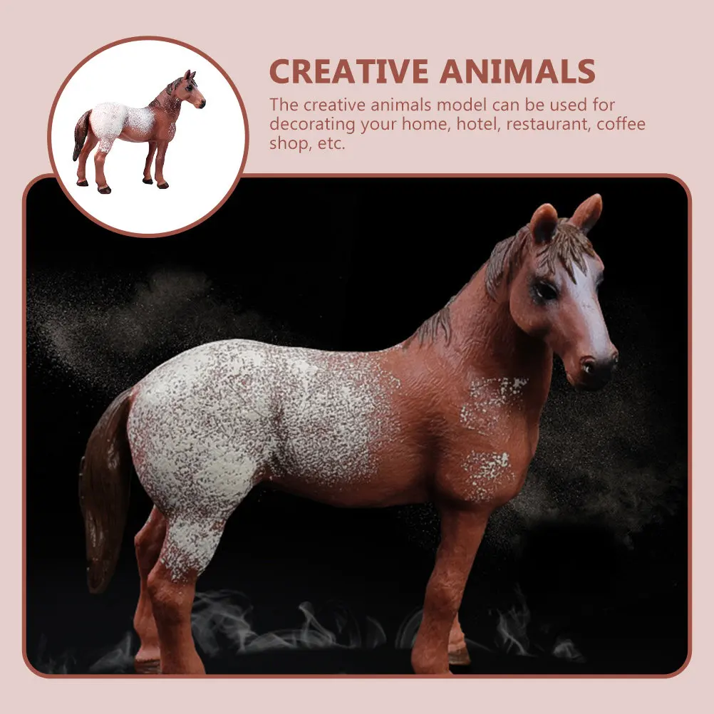PVC Horse Adornment Realistic Shape Decoration for Home Office Kids Cognitive Play Creative Animal Landscape Ornament