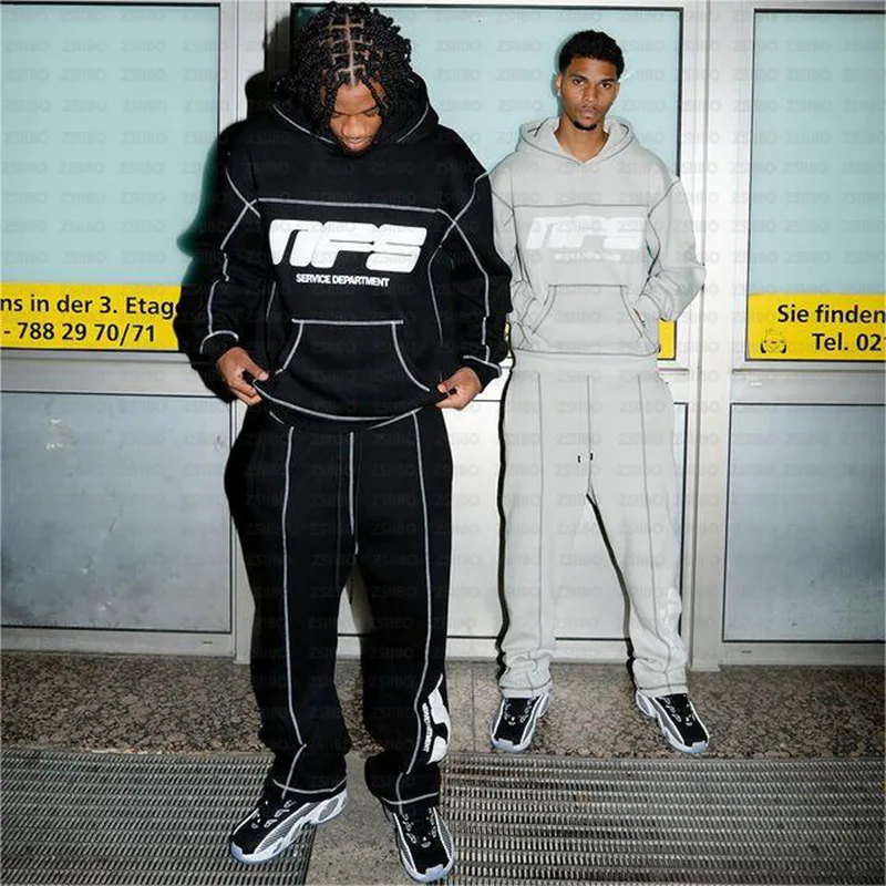 Женская и мужская зимняя готическая толстовка в стиле хип-хоп с буквенным принтом, толстовка с длинными рукавами, свободная верхняя одежда, прямые брюки для отдыха