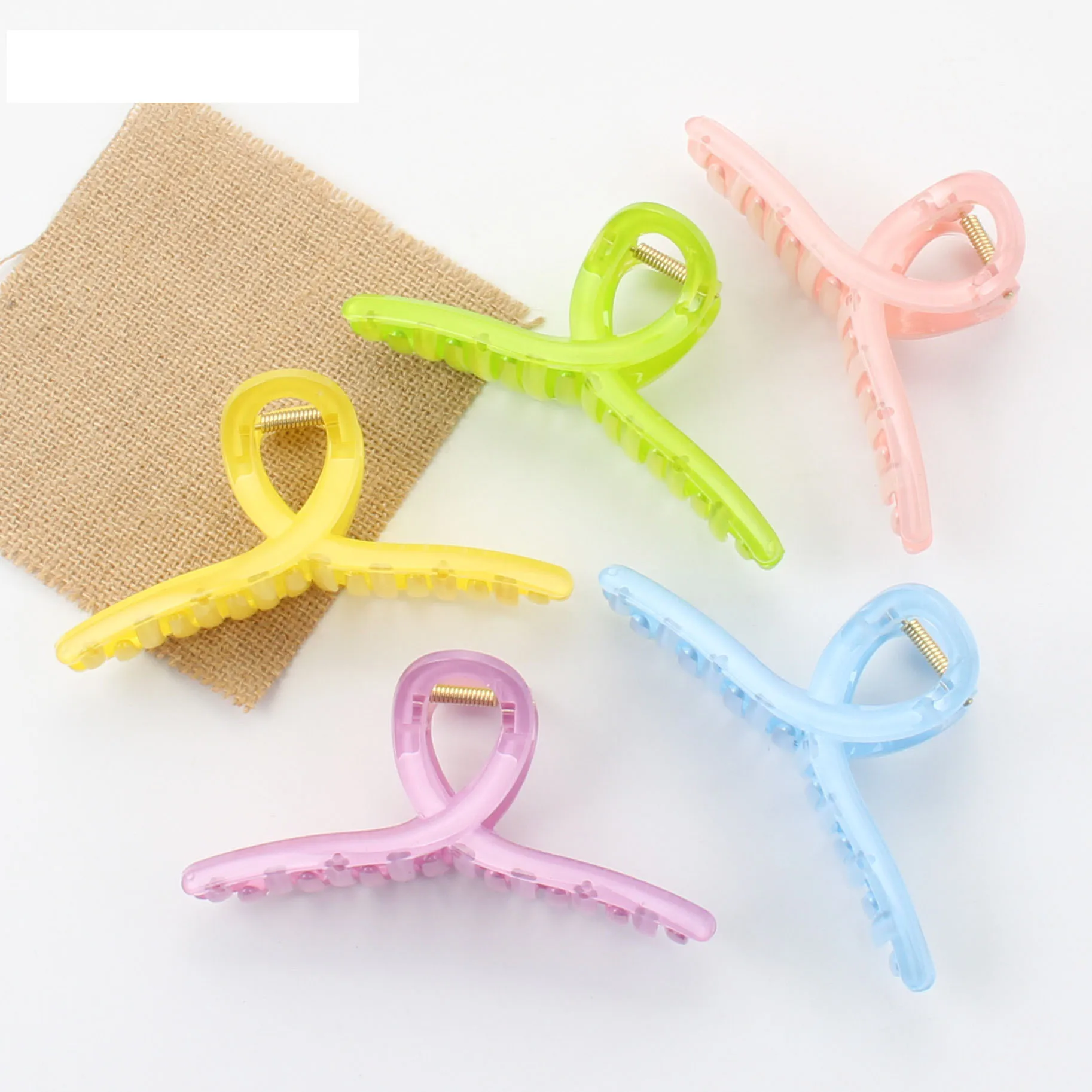 

S3686 Big Barrettes Women's Candy Color Plastic Hairpin Hair Clip Bobby Pin Lady Girl Barrette Back Head Clip Hair Accessories