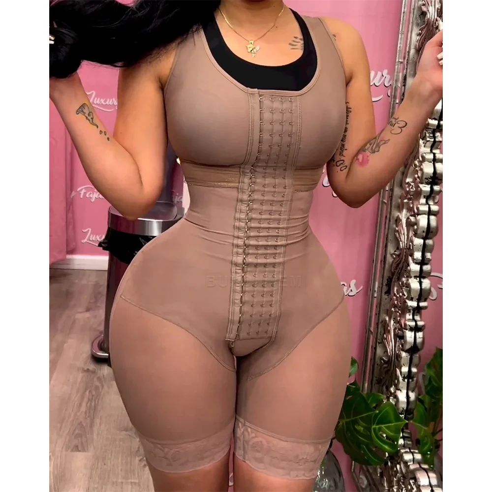 Full Body Shapewear with Bra High Quality Durable Slim Fit Stretchy Fat Burning Versatile Soft Fajas Colombianas Body Shaper