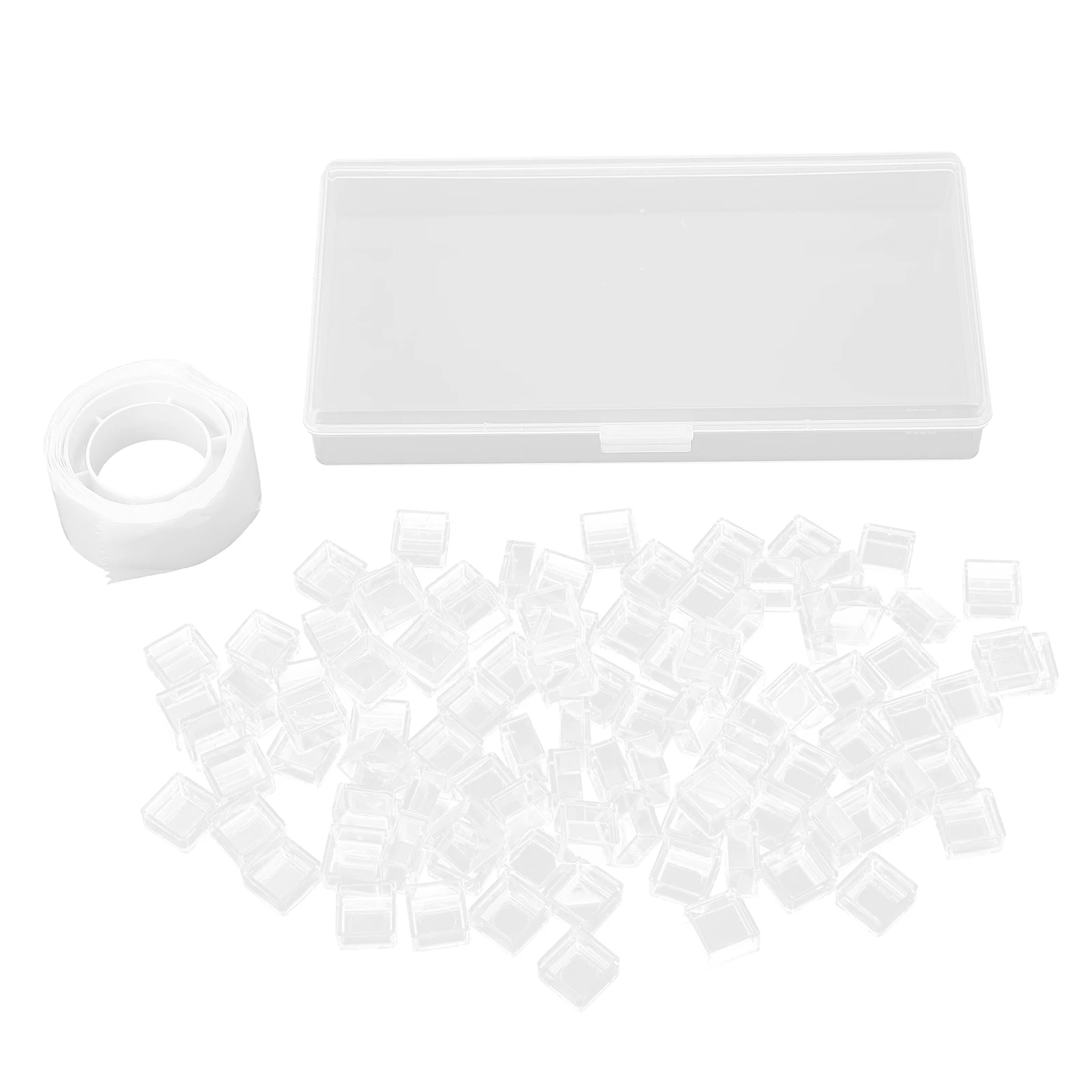 

Transparent Plastic Watercolor Paint Box Pigment Storage Boxes Mini Paint Case Tray White Travel Home Studio Use