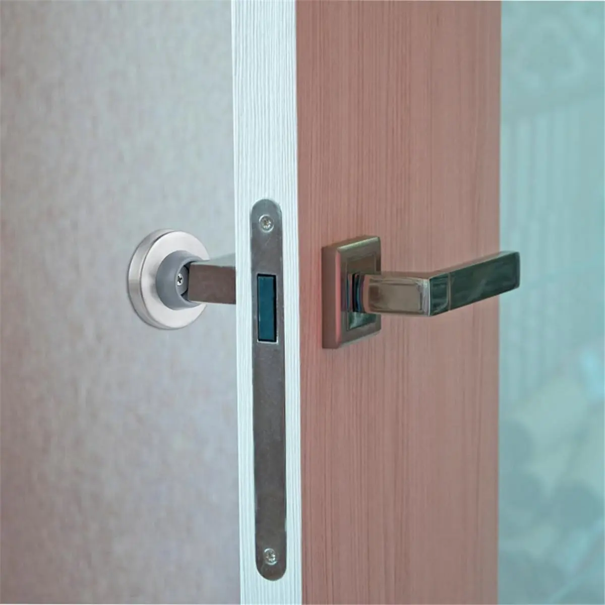Concave Wall Door Stopper Door Bumper Stainless Steel Wall Protector Flush Bumper with Rubber 4pcs