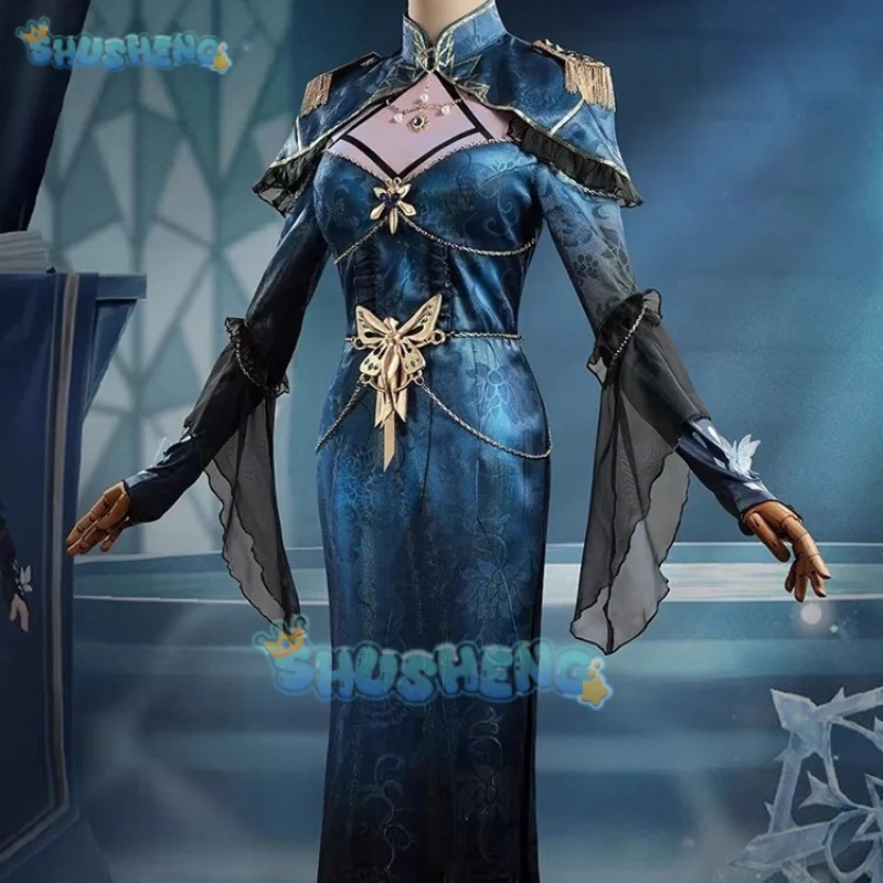 Shusheng Fiona Gilman الكاهنة تأثيري حلي الهوية V لعبة البدلة الزي الرسمي فستان حفلة الهالوين الزي الملابس