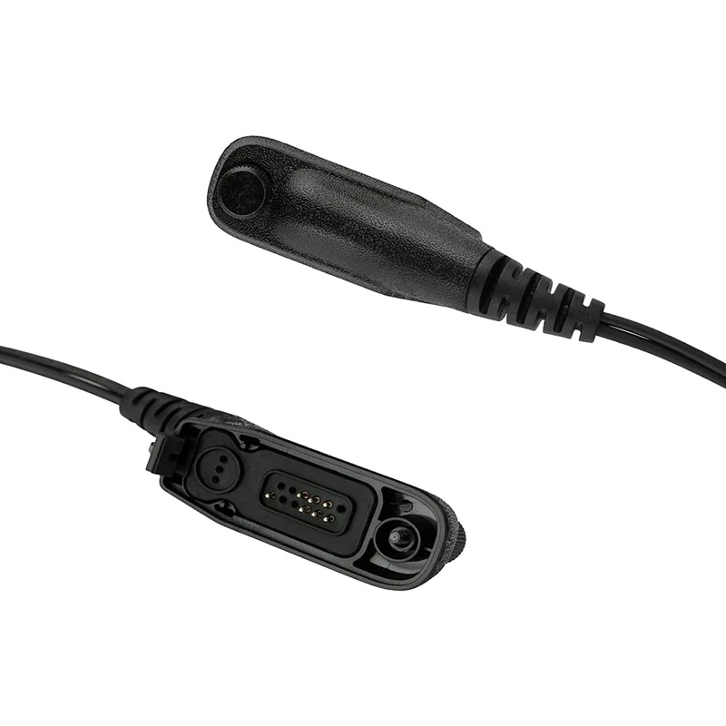 Two Wire APX6000 XPR7550 PTT Mic Tansparent Tube Headset For Motorola Radio APX4000 XPR7380