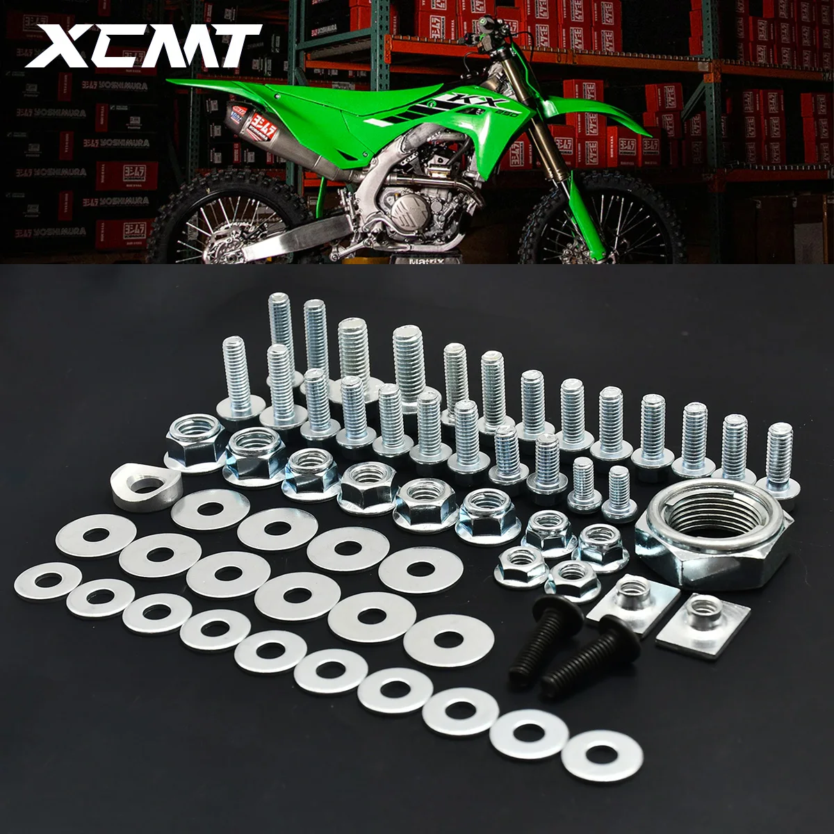 

For Kawasaki KX KLX KXF 125 250 300 350 400 450 KX125 KX250 KX250F KX450F Motorcycles Fairing Fender Screw Bolt Kit Fastener Set