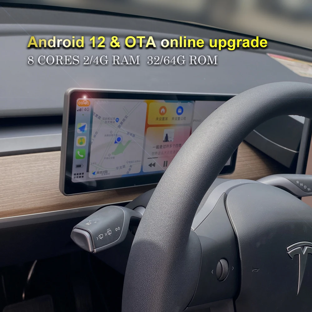 10.25‘’ Dashboard  Andriod Display Information Panel  For Tesla Model Y 3 Support 4G SIM Card  4G ROM 64RAM Wifi OTA SATONIC