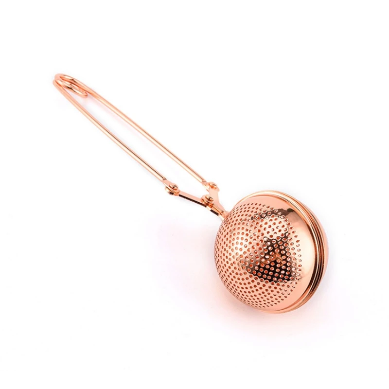 Tea Infuser Handle Tea Ball Sphere Mesh Tea Strainer Coffee Herb Spice Filter Diffuser Kitchen Gadget Stainless Steel