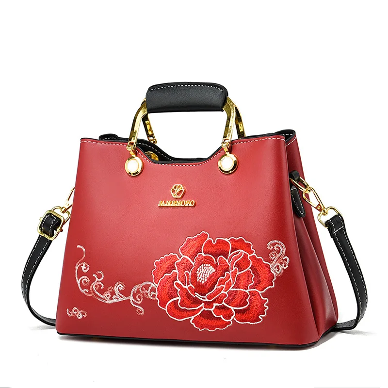 

Ladies' handbag, niche light luxury gift, embroidered flower single shoulder crossbody bag