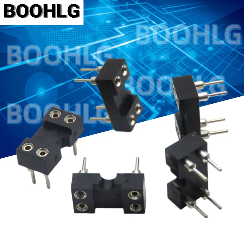 10pcs DIP4 IC ROUND HOLE SOCKET 4P DIP CHIP TEST HOLDER Adaptor 4 PIN dip-4 DIP 4PIN 2.54MM PITCH CONNECTOR