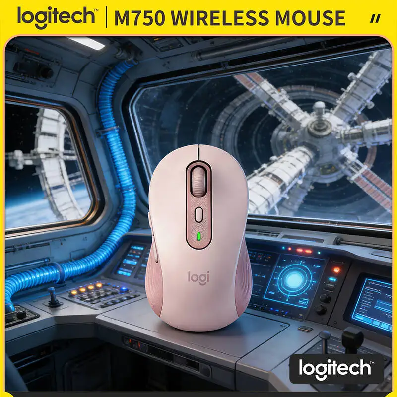 

Logitech M750 Ergonomic Mouse - Recycled Plastic, Quiet Clicks, 3-Device Switch, 10m Range, Multi-Platform Pick