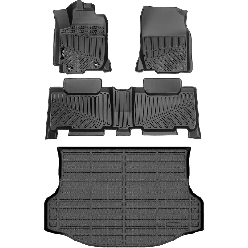 USCar Floor Mats & Cargo Liner for Rav4 2013-2018(Not for Hybrid or Prime) All Weather Floor Mats Set Custom for