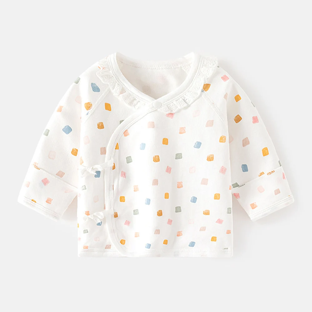 Baby Shirt Long Sleeve Cotton Floral Cute Pattern Spring Autumn Winter Newborn Boy Clohtes Hospital Baby Girl Tops