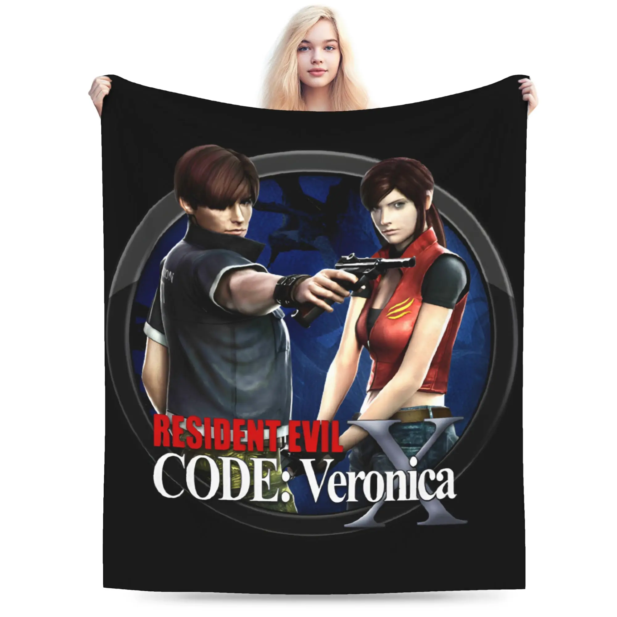 Residents Evils  CODE Veronica Bedding Throws Warm Soft Funny Blanket  For Living Room Plane Travel Flannel Bedspread Bed Cover