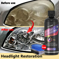Car Headlight Restoration Polishing Headlamp Scratch Remover Repair Cleaning Paste Remove Oxidation Headlight Polish Liquid Kits