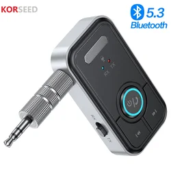 Bluetooth 5.3 Car AUX Audio Adapter Receiver Transmitter AUX  Wireless Audio Adapter 3.5mm Jack for Car Earphones TV Speakers