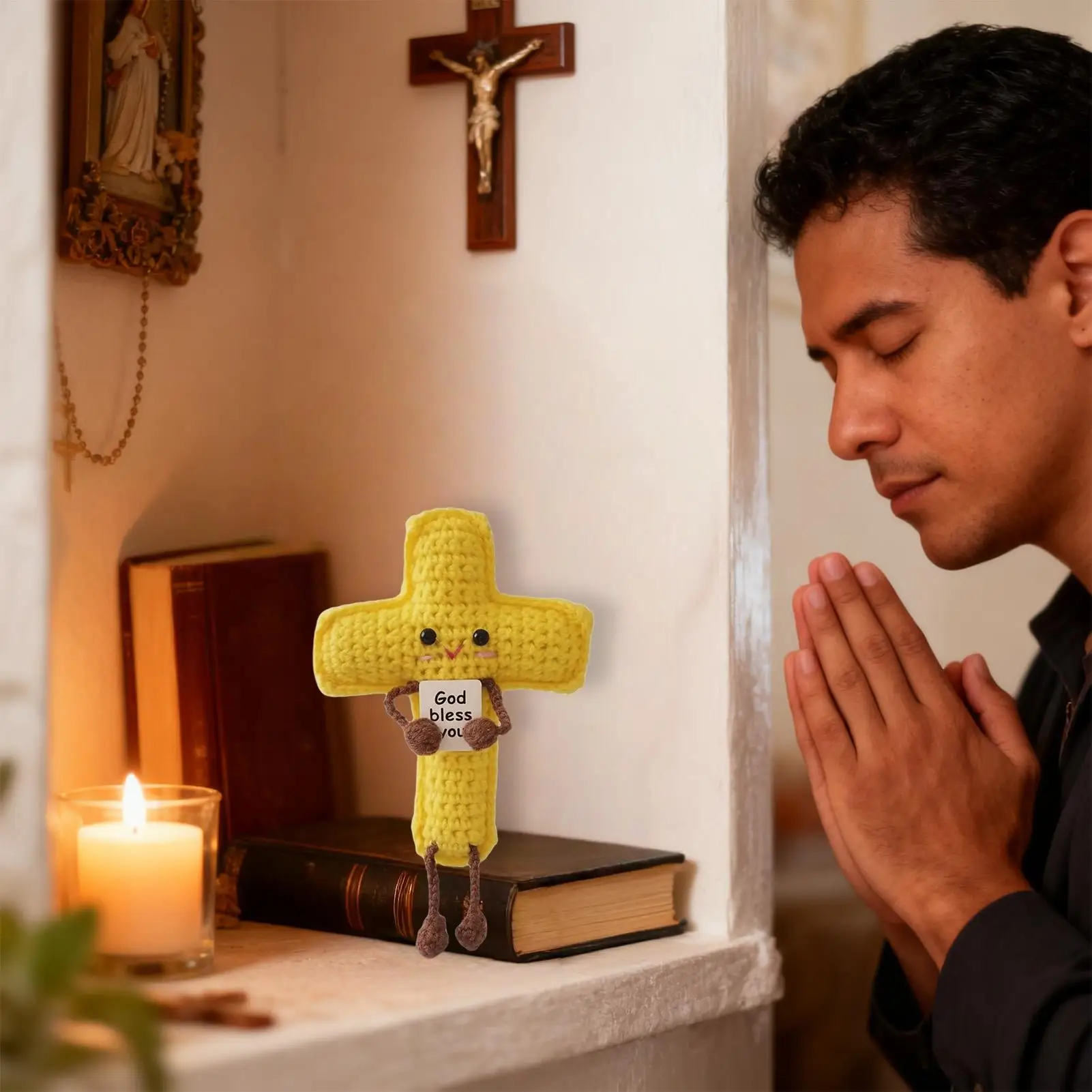 Positieve haak gebreide kamer bureau decor kleine positieve haak voor thuis verjaardag housewarming vrienden familie mannen vrouwen