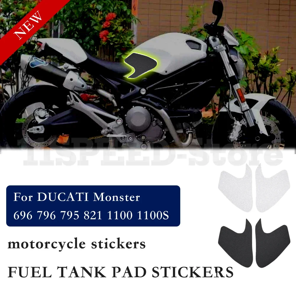 

Sticker Decal Gas Knee Grip Tank Traction Pad Side For DUCATI Monster 696 796 795 821 1100 1100S Motorcycle Tank Pad Protector