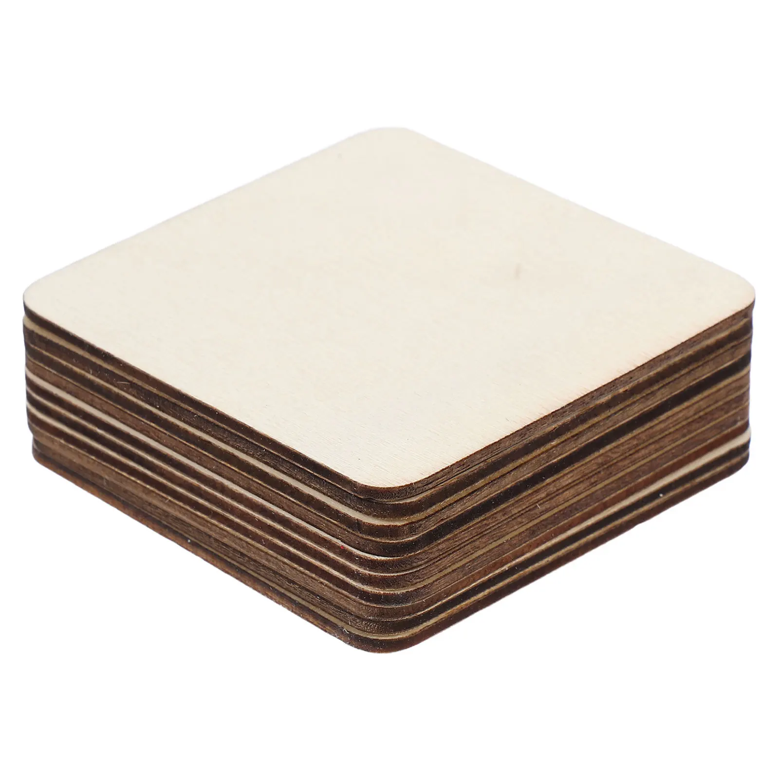 

40Pcs 4x4 Unfinished Wood Squares for DIY Projects Wooden Cutouts for Painting Carving Coasters Ornaments Home Decor