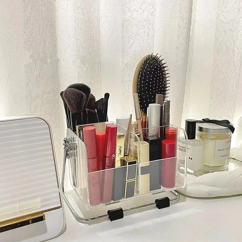 CuteLife Rotatable Acrylic Stand Storage Shelf Home Decoration Phone Remote Control Holder Bathroom Makeup Organizer Table Shelf