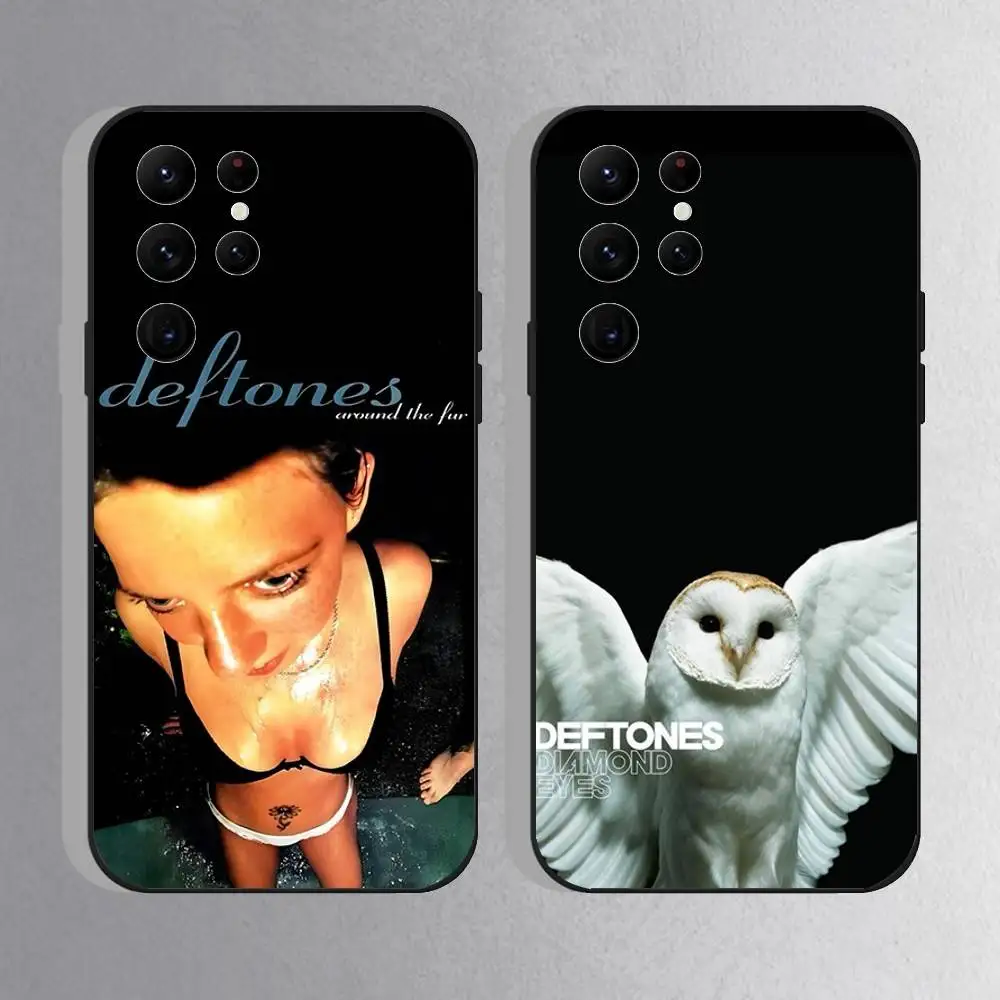 

D-DeftonesS Diamond Eyes Phone Case For Samsung S25,S24 Ultra,S20,S30 plus,S22 Plus,S23,Ultra 5G Silicone Black Shell