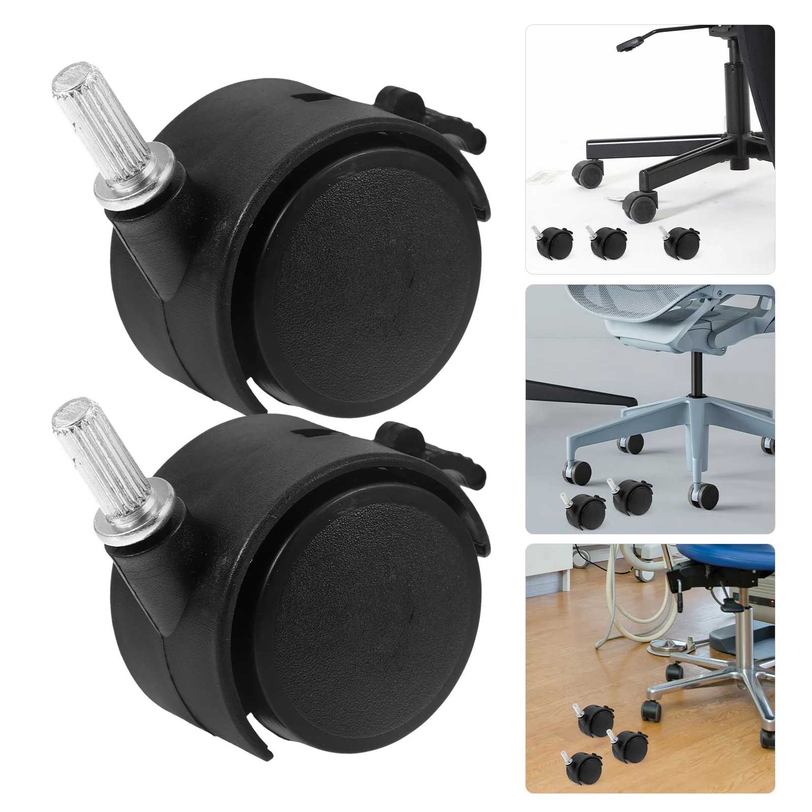 2 Pcs Industrial Universal Wheel Laundry Rack Wheels for Furniture Cart Casters Replacement Fall to The Ground
