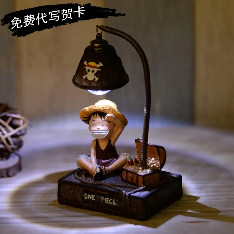 Lámpara de Noche de Anime One Piece Tony Tony Chopper, Adorno de Escritorio de Resina, Lámpara Decorativa para Dormitorio, Oficina, Regalo de Cumpleaños
