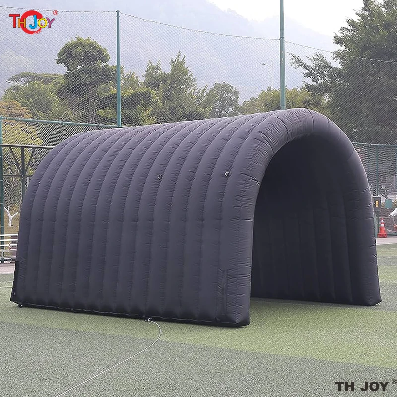 

8x5m Large Outdoor Black two Layers Structure Inflatable Tunnel Tent With Blower Airblown Dome Canopy For Events