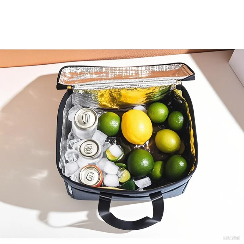 Outdoor Camping Lunch Insulation Bag Foldable Storage Portable Large Capacity Cooler Bag Waterproof Insulation Reusable