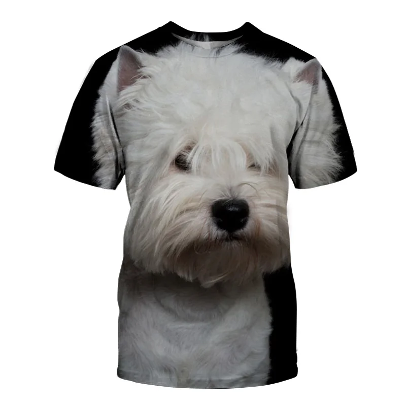 2021 Summer 3D T-shirt Boys Girls Lovely Animal Dog Funny Print Hip Hop T shirt Children Cool Man / Woman Tshirts Streetwear