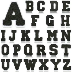 Black Alphabet, Letter, Name, Patches for Clothing, Cloth Sticker, Embroid, Garment Accessories, DIY Logo, Iron-on, Sewing