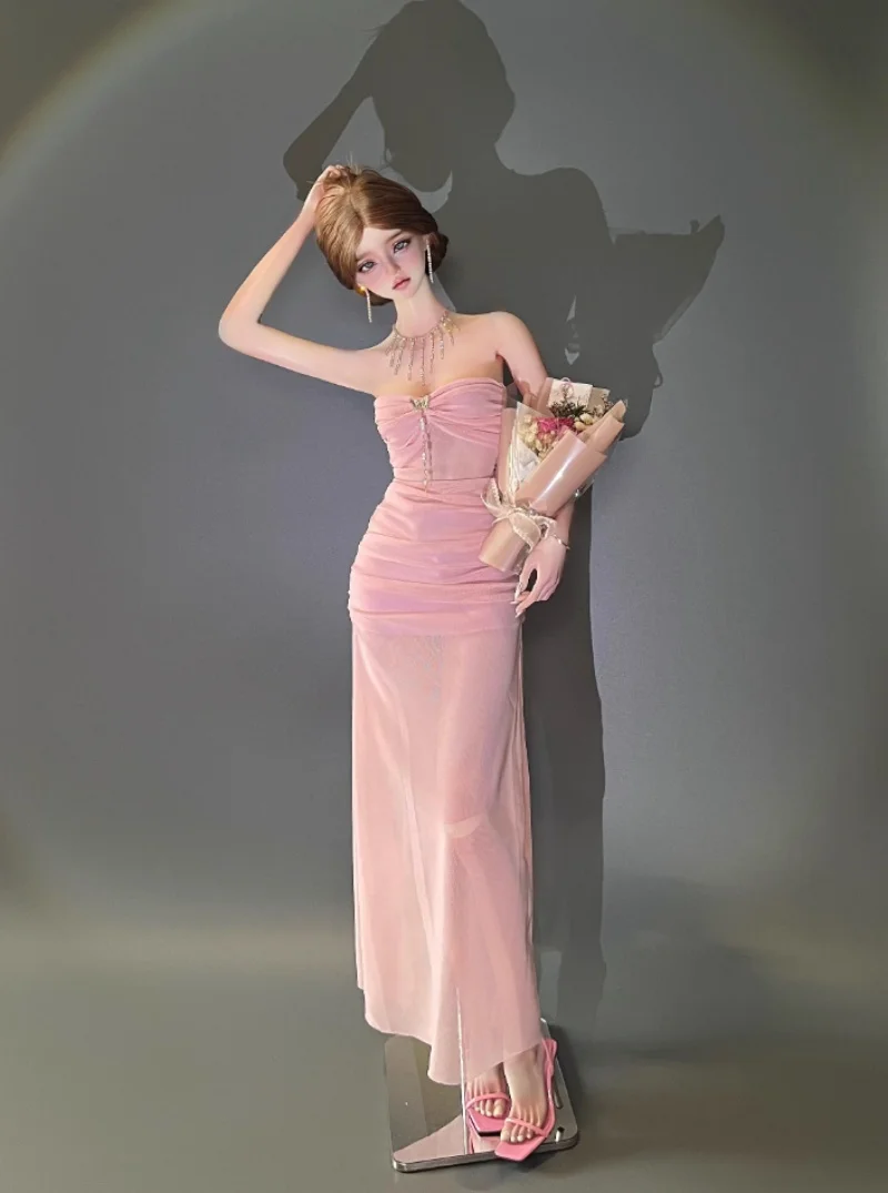 

Одежда для кукол bjd подходит для розовых юбок «рыбий хвост» размера 1/3 1/4, вечерних платьев, шифоновых юбок и аксессуаров для кукол