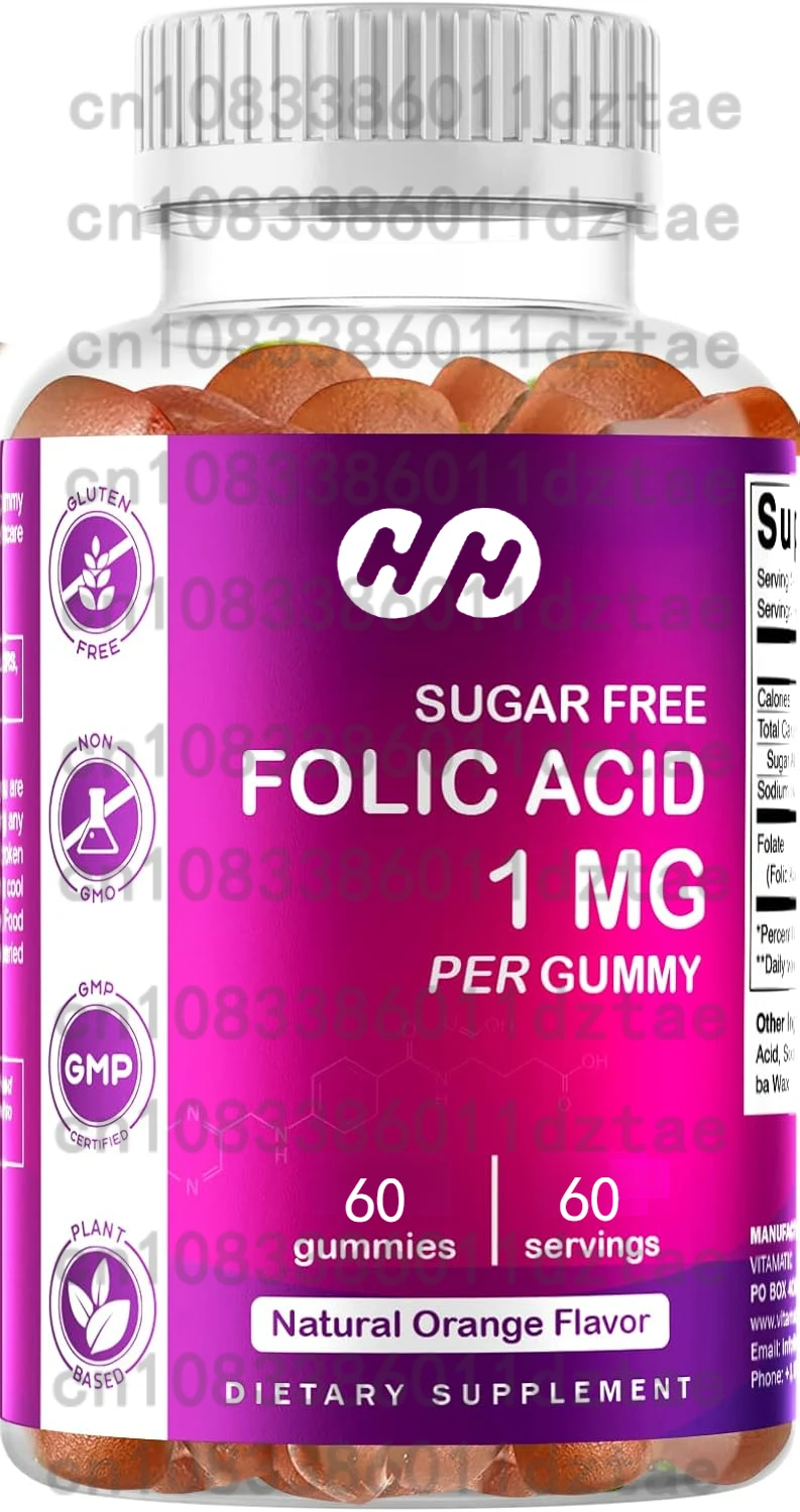 

Vitamatic Folic Acid Gummies 1000 mcg (1 mg) - an Essential Prenatal Vitamins for Mom & Baby - Vitamin B9-120 Vegan Gummies (1)