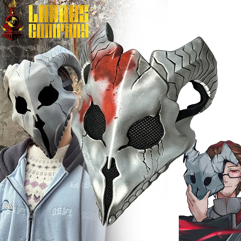 Game Limbus Company Gregor Cosplay Mask Adult PLA Horror Goat Full Face Mask Halloween Costume Accessories Prop