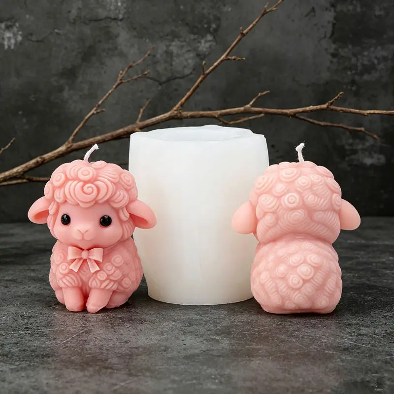 Cute Sheep Silicone Candle Mold for DIY Crafts