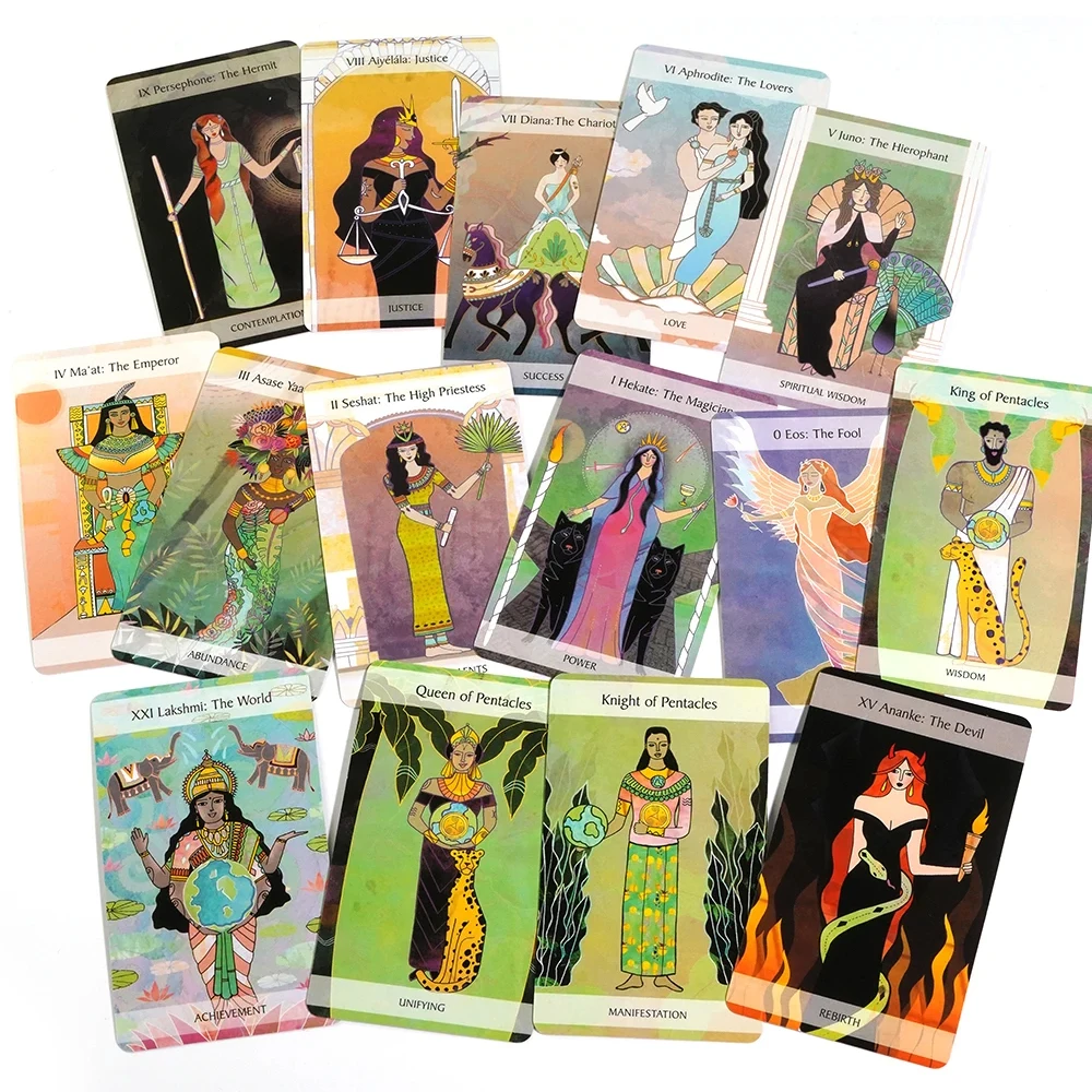 2023 Newest The Mythic Goddess Oracle 78pcs Card Mysterious Board Game Tarot Card Funny Delicate Party Supplies for family party