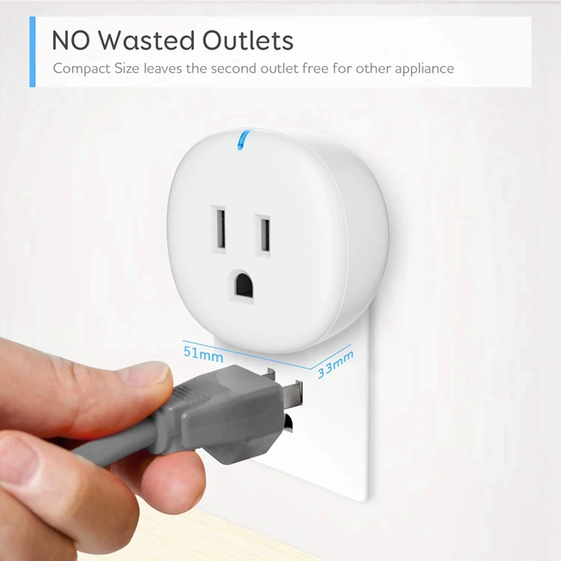 تويا واي فاي مقبس لاسلكي ذكي ، جهاز تحكم عن بعد صوتي ، أبيض ، يعمل مع جوجل هوم ، اليكسا ، 10A