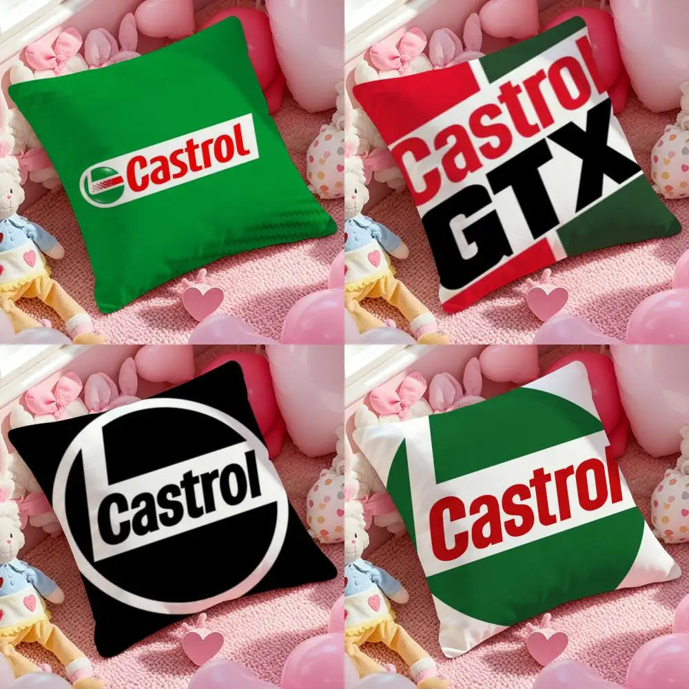 C-Castrol Logo Kissenbezug Muster bedruckter Kissenbezug für Wohnzimmer Sofa Kissenbezug & Schlafzimmer Dekor