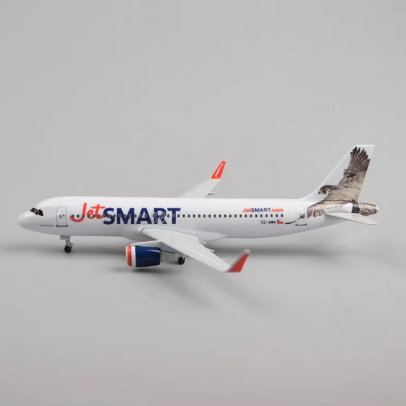 20cm Chilean JetSmart Aviation Alloy A320 Simulation Aircraft Model Ornament  Collection Toy Decoration Gift JetSmart ﻿